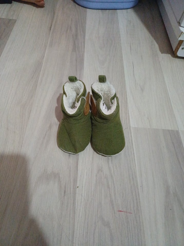 Erkek Çocuk Yeşil Örgü Sıcak Panduf - Görsel 2