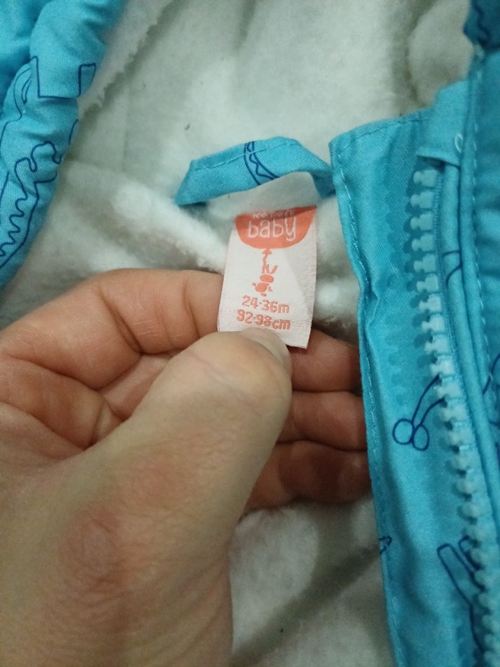 Mavi Bebek Polar Tulumu Kapüşonlu - Görsel 2