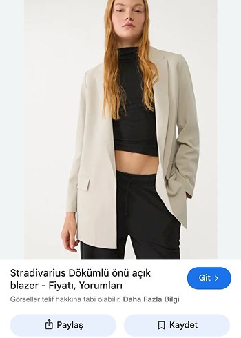 Stradivarius Bej Dökümlü Mini Blazer