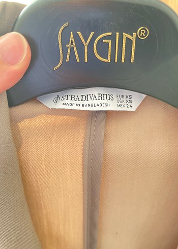 xs Beden Stradivarius Bej Dökümlü Mini Blazer