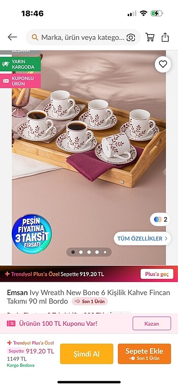 Emsan kahve fincanı