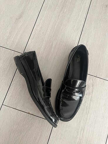 Zara Zara Siyah Rugan Loafer