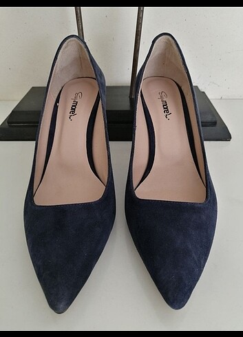Lacivert süet stiletto 