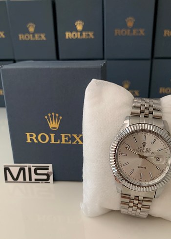 Rolex Gümüş Renk Modern Klasik Erkek Saati