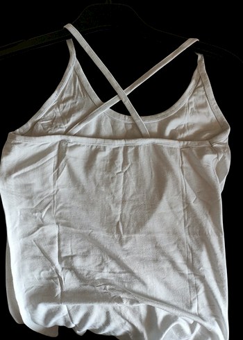 Beyaz İnce Askılı Kadın Atlet - Görsel 3