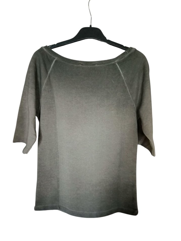 Gri Payetli Kısa Kollu Kadın Sweatshirt - Görsel 3