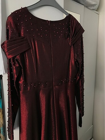 40 Beden bordo Renk Elbise