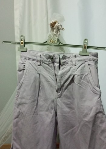 lila Renkli Rahat Kesim Kadın Kot Pantolon - Görsel 2