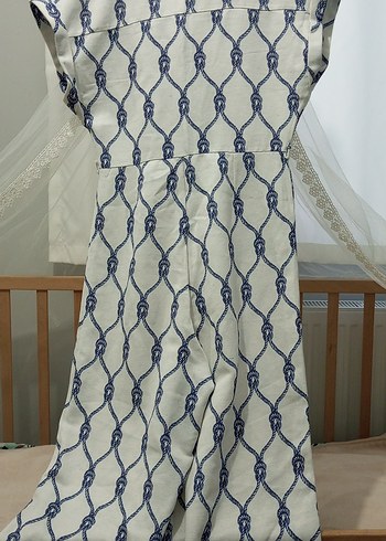 Düğmeli Nakışlı Bohem Uzun Elbise - Görsel 4