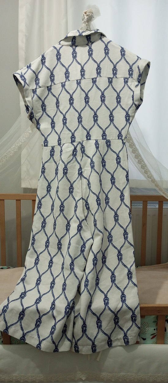 Düğmeli Nakışlı Bohem Uzun Elbise - Görsel 4