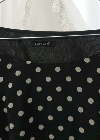 Siyah Puantiyeli Midi Vintage Elbise - Görsel 2