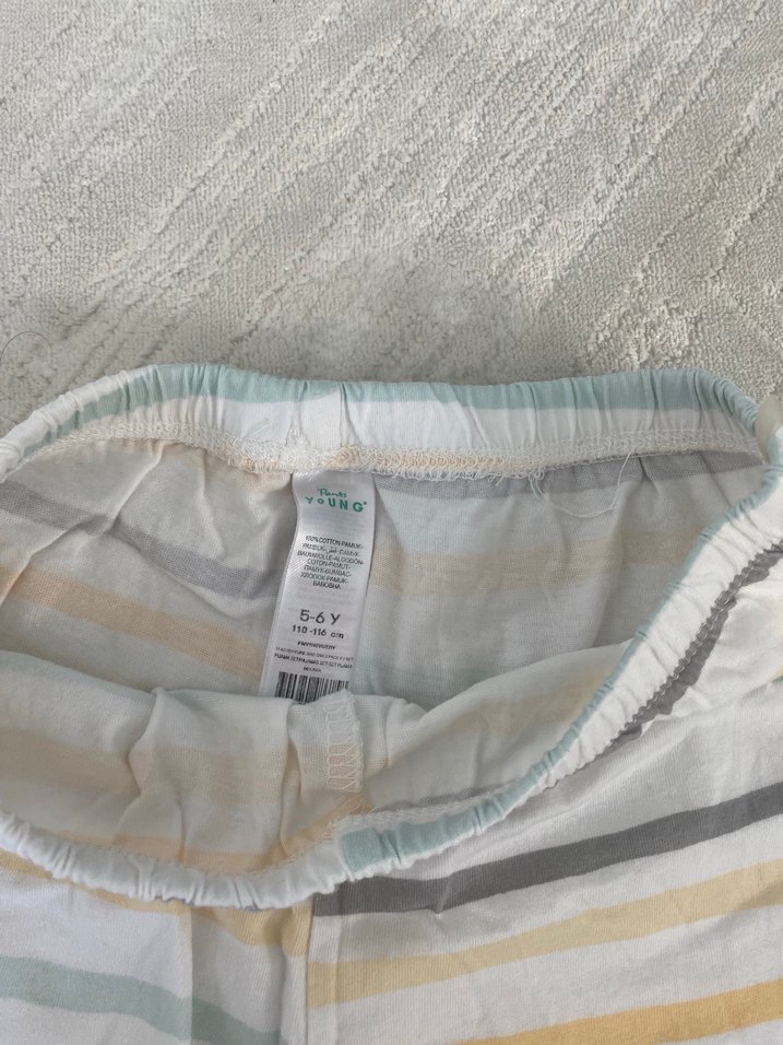 Mavi Erkek Çocuk V Yaka Kısa Kollu Pijama Takımı - Görsel 2