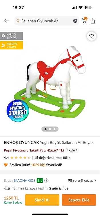 Sallanan oyuncak at