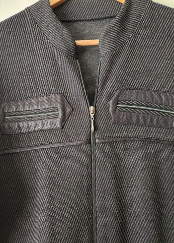 Fermuarlı Gri Kadın Uzun Mevsimlik Pardösü - Görsel 3