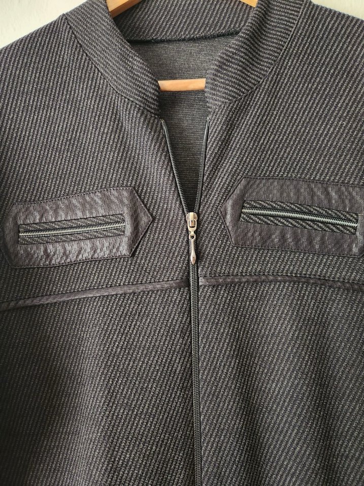 Fermuarlı Gri Kadın Uzun Mevsimlik Pardösü - Görsel 3