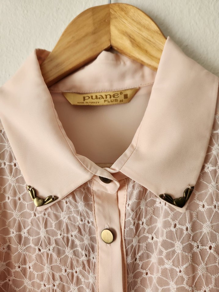 Pudra Pembesi İçi Atletli Gömlek - Görsel 4