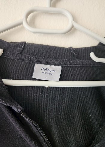 Erkek Siyah Fermuarlı Kapüşonlu Hırka - Görsel 3