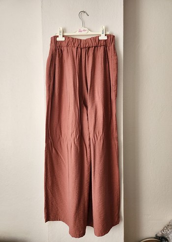 Kadın Kiremit Keten Pantolon - Görsel 2