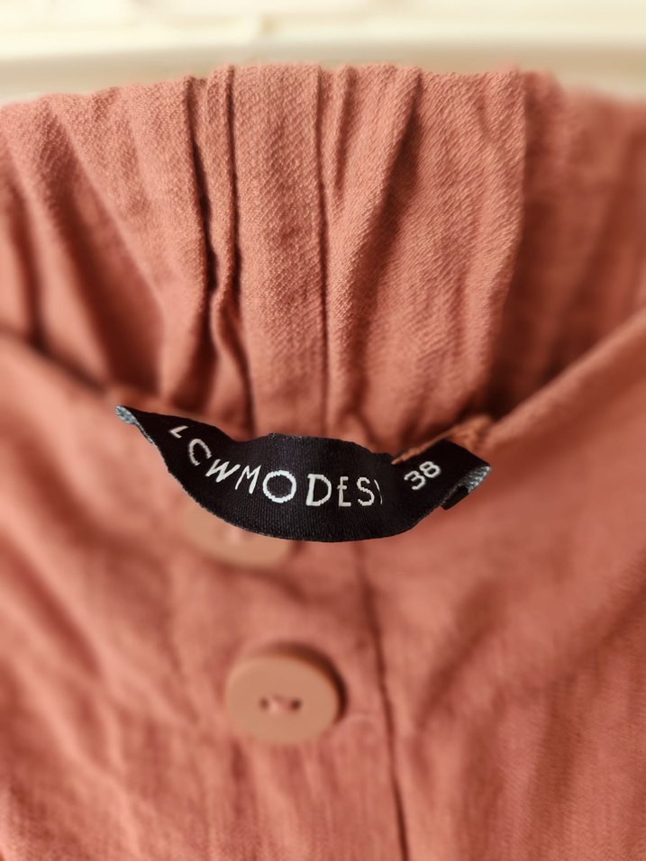 Kadın Kiremit Keten Pantolon - Görsel 3