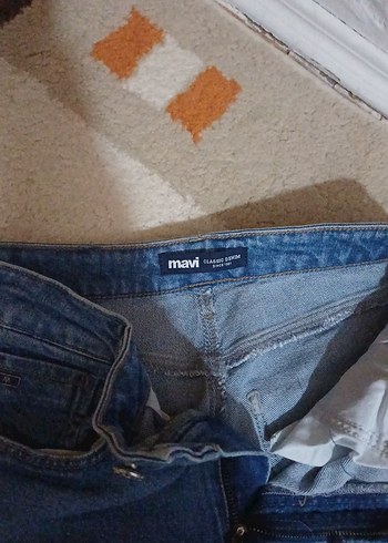 36 Beden Kadın Mavi Bol Kesim Kot Pantolon