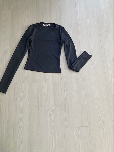 xs Beden gri Renk Kadın Crop