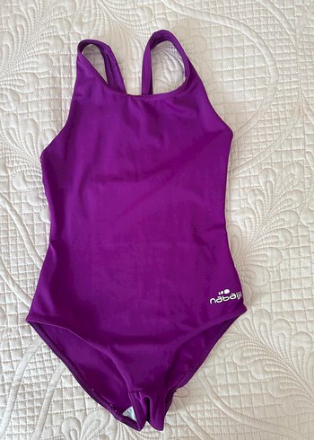 Decathlon Mor İnce Askılı Kız Mayo