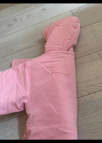 Kapüşonlu Pembe Bebek Tulumu - Görsel 5