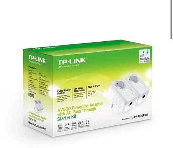 TP-LINK TL-PA4010PKIT AV500 AC HomePlug Powerline Sıfır Ürün Açı