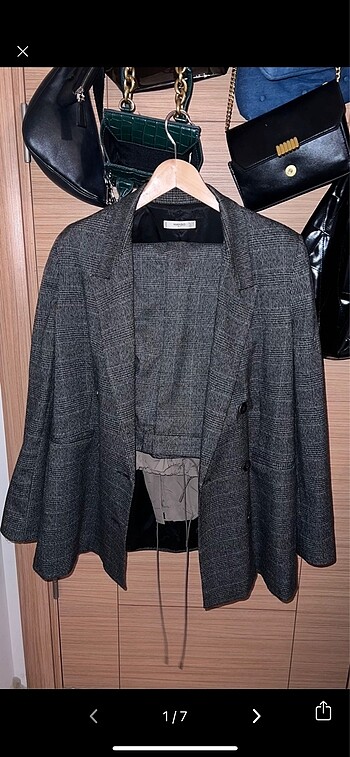 Mango Mango suit takim kislik kumas. Blazer pantolon beraber