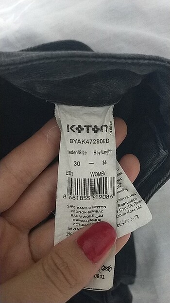 30 Beden Siyah Jean 