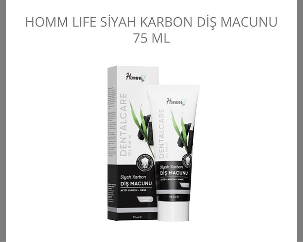 Beyazlatan karbonlu diş macunu