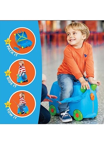 Trunki Çocuk Bavulu - Mavi Terrance/ yaş 3+ - Görsel 8