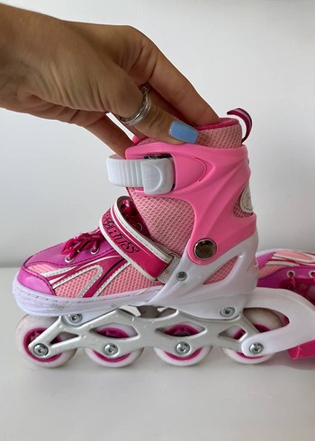 Çocuk Ayarlanabilir 2+2 Işıklı Metal Alıştırma Paten 30-33 - Görsel 7