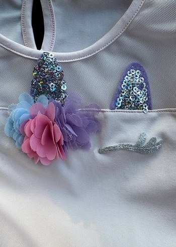 Kız Çocuk Unicorn Uzun Kollu Renkli Elbise - Görsel 3