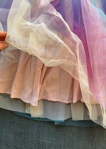 Kız Çocuk Unicorn Uzun Kollu Renkli Elbise - Görsel 8