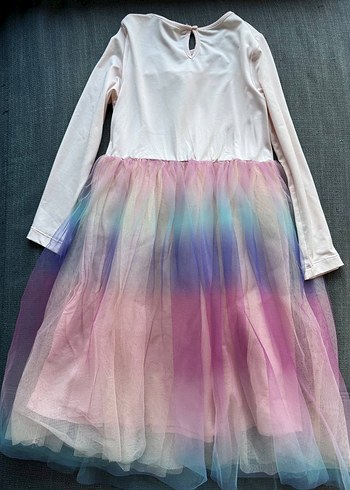 Kız Çocuk Unicorn Uzun Kollu Renkli Elbise - Görsel 7