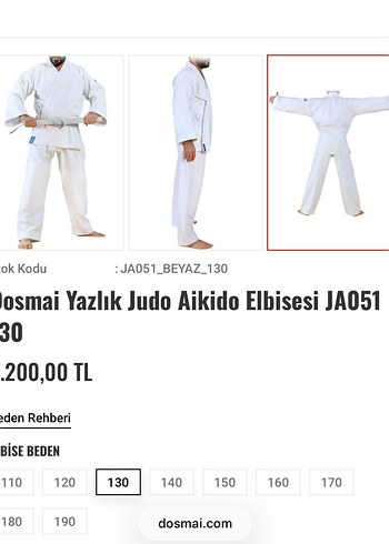 Beyaz Judo Aikido Elbisesi/ Kimono - Görsel 11