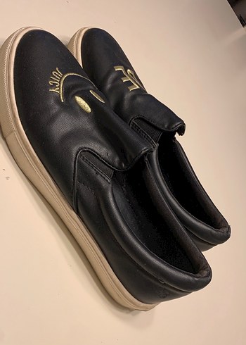 Parlak Nakışlı Siyah  Loafer - Görsel 5