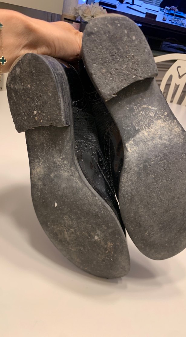 Siyah Deri  Gotik Kadın Oxford Ayakkabı - Görsel 4