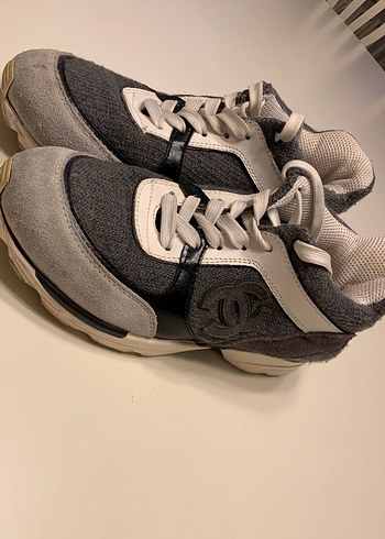 Gri Yüksek Topuklu Spor Kadın Sneakers - Görsel 3