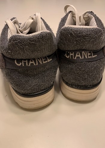 Gri Yüksek Topuklu Spor Kadın Sneakers - Görsel 5