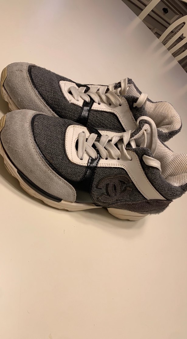 Gri Yüksek Topuklu Spor Kadın Sneakers - Görsel 3