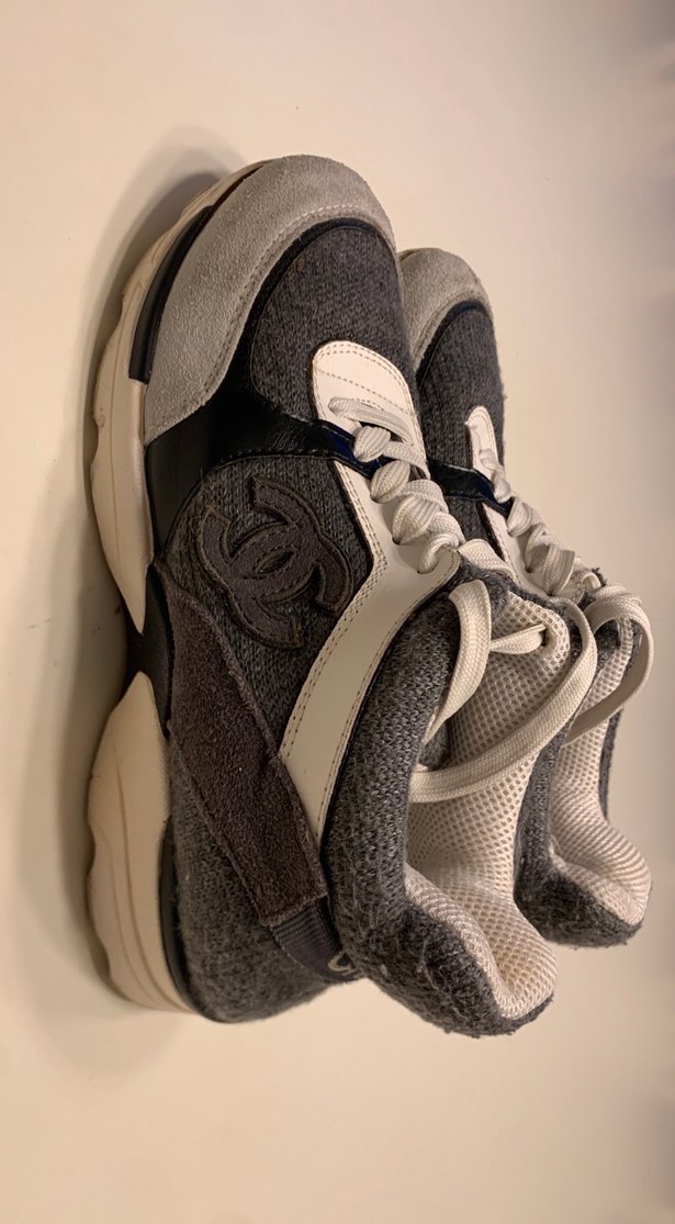 Gri Yüksek Topuklu Spor Kadın Sneakers - Görsel 4