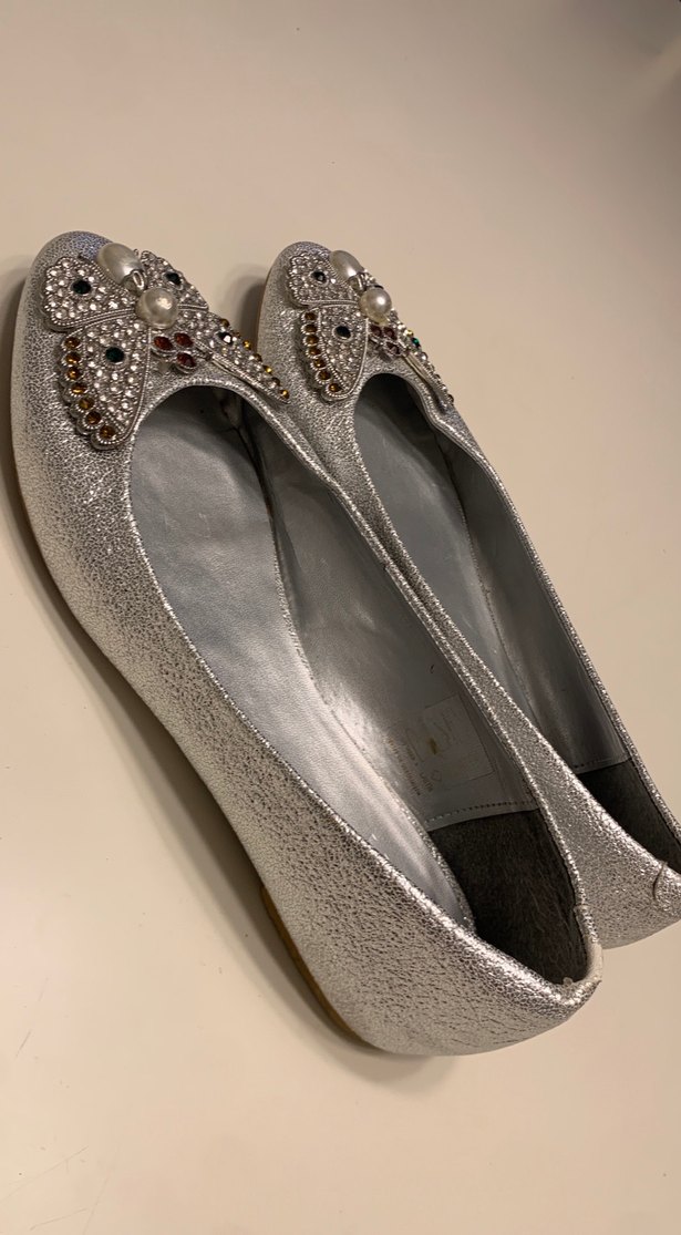 İnci Detaylı Gri Kadın Dolgu Topuklu Babet - Görsel 5