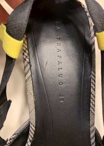 Sarı Bantlı Gri Yılan Desenli Stiletto - Görsel 7