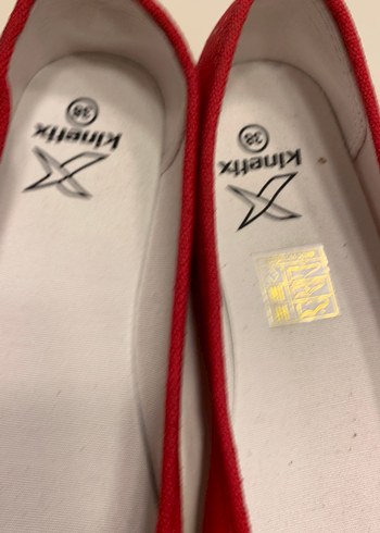 Kırmızı Düz Taban Kadın Günlük Ayakkabı Babet - Görsel 3