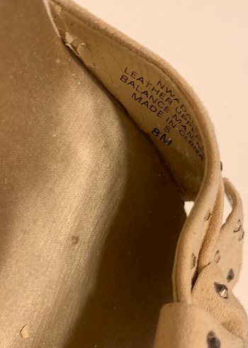 Bej Süet Stiletto Topuklu Kadın Abiye Ayakkabı - Görsel 8