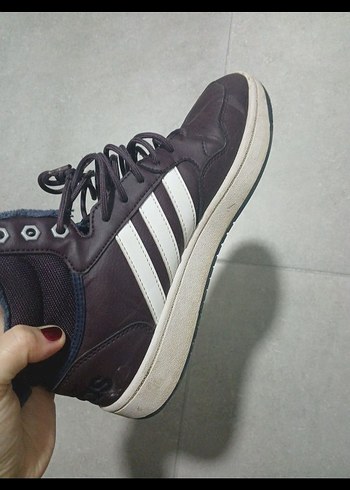 Bordo Süet Bağcıklı Spor Ayakkabı - Görsel 3