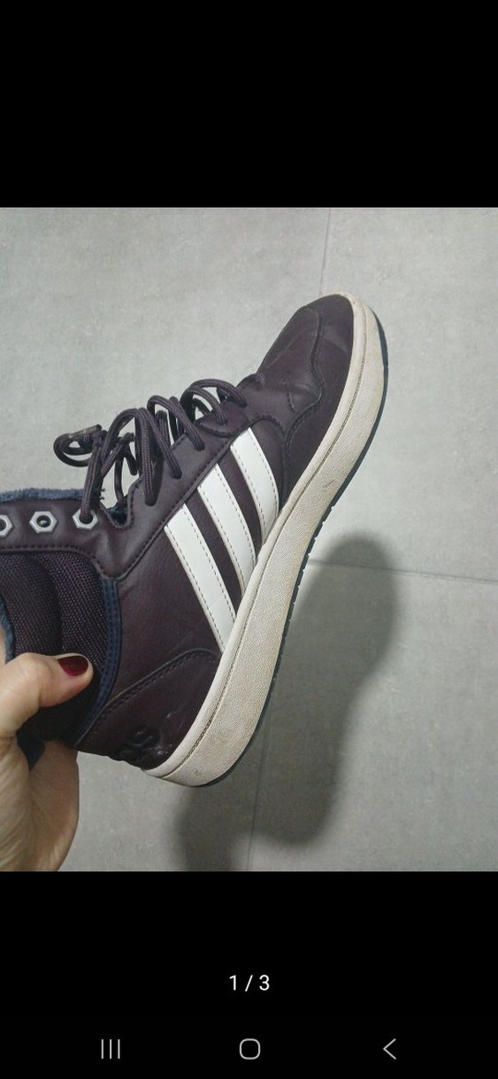 Bordo Süet Bağcıklı Spor Ayakkabı - Görsel 3