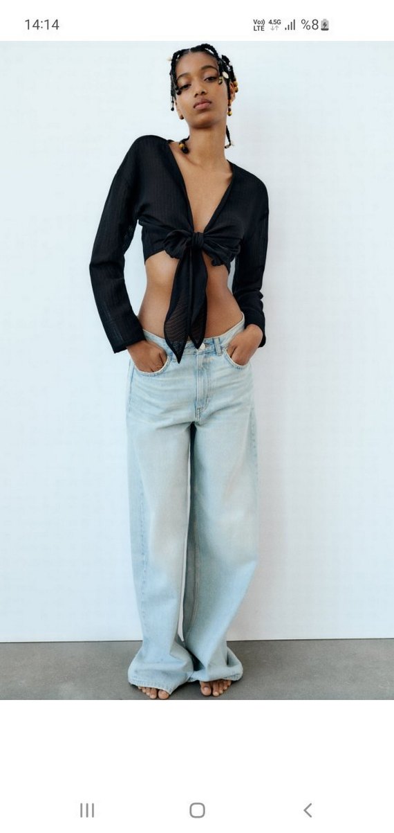 Zara dokulu crop top yeni etiketli - Görsel 2